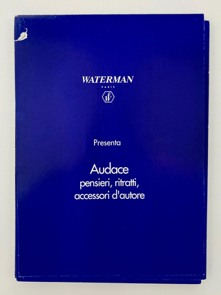Penna Audace, Il cofanetto che contiene le stampe dei 20 ritratti realizzati da Carlo Orsi per la campagna pubblicitaria della penna 